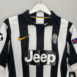 Shop 2014/15 JUVENTUS TEVEZ #11 *BNWT* C/L HOME SHIRT (M) NIKE, classic football shirts, vintage football shirts & retro soccer jerseys at Cult Kits