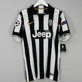 Shop 2014/15 JUVENTUS TEVEZ #11 *BNWT* C/L HOME SHIRT (M) NIKE, classic football shirts, vintage football shirts & retro soccer jerseys at Cult Kits