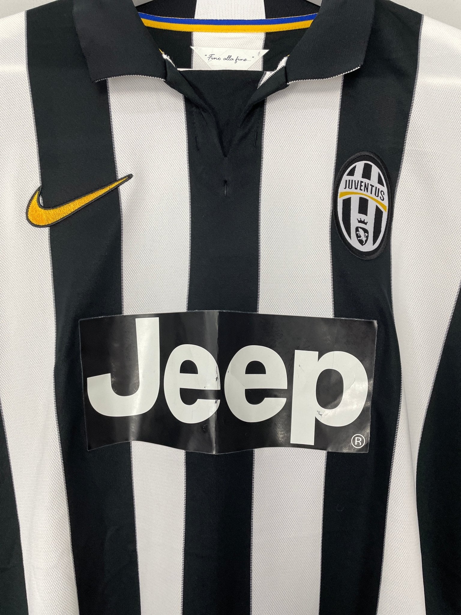 Shop 2014/15 JUVENTUS TEVEZ #11 *BNWT* C/L HOME SHIRT (M) NIKE, classic football shirts, vintage football shirts & retro soccer jerseys at Cult Kits