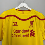 Shop 2014/15 LIVERPOOL BALOTELLI #45 AWAY SHIRT (M) WARRIOR, classic football shirts, vintage football shirts & retro soccer jerseys at Cult Kits