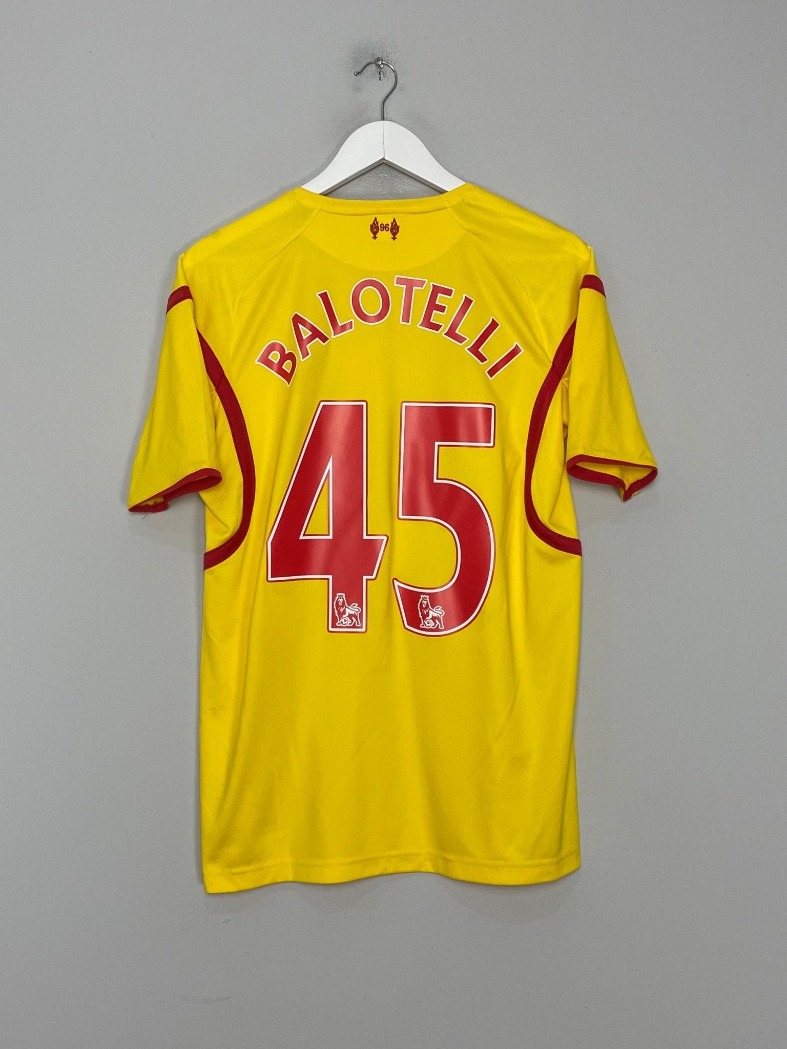 Shop 2014/15 LIVERPOOL BALOTELLI #45 AWAY SHIRT (M) WARRIOR, classic football shirts, vintage football shirts & retro soccer jerseys at Cult Kits