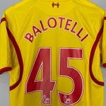 Shop 2014/15 LIVERPOOL BALOTELLI #45 AWAY SHIRT (M) WARRIOR, classic football shirts, vintage football shirts & retro soccer jerseys at Cult Kits