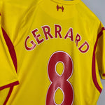 Shop 2014/15 LIVERPOOL GERRARD #8 AWAY SHIRT (M) WARRIOR, classic football shirts, vintage football shirts & retro soccer jerseys at Cult Kits