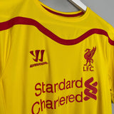 Shop 2014/15 LIVERPOOL GERRARD #8 AWAY SHIRT (M) WARRIOR, classic football shirts, vintage football shirts & retro soccer jerseys at Cult Kits