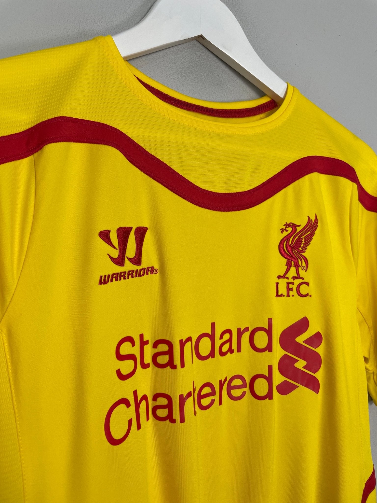 Shop 2014/15 LIVERPOOL GERRARD #8 AWAY SHIRT (M) WARRIOR, classic football shirts, vintage football shirts & retro soccer jerseys at Cult Kits