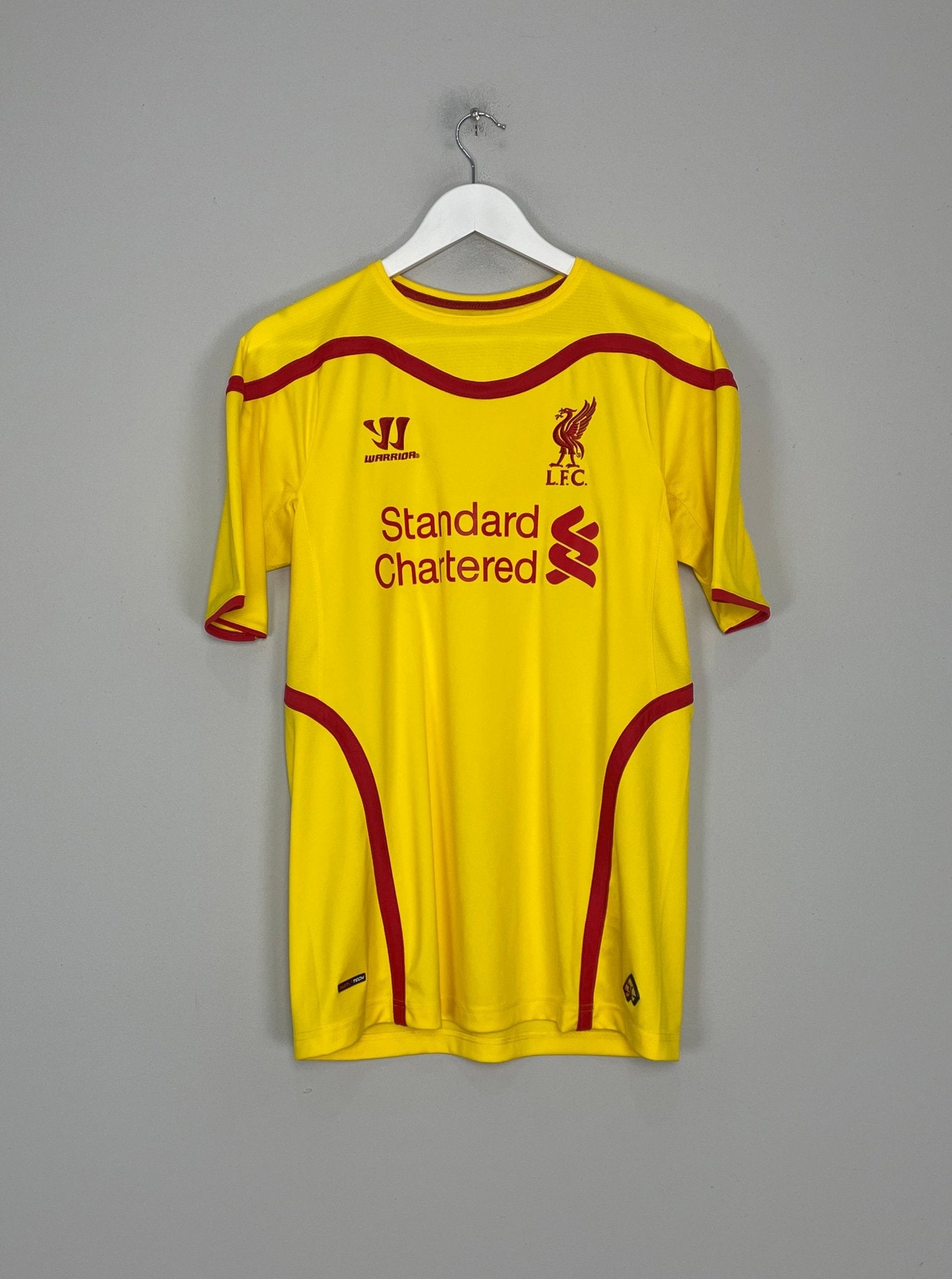 Shop 2014/15 LIVERPOOL GERRARD #8 AWAY SHIRT (M) WARRIOR, classic football shirts, vintage football shirts & retro soccer jerseys at Cult Kits