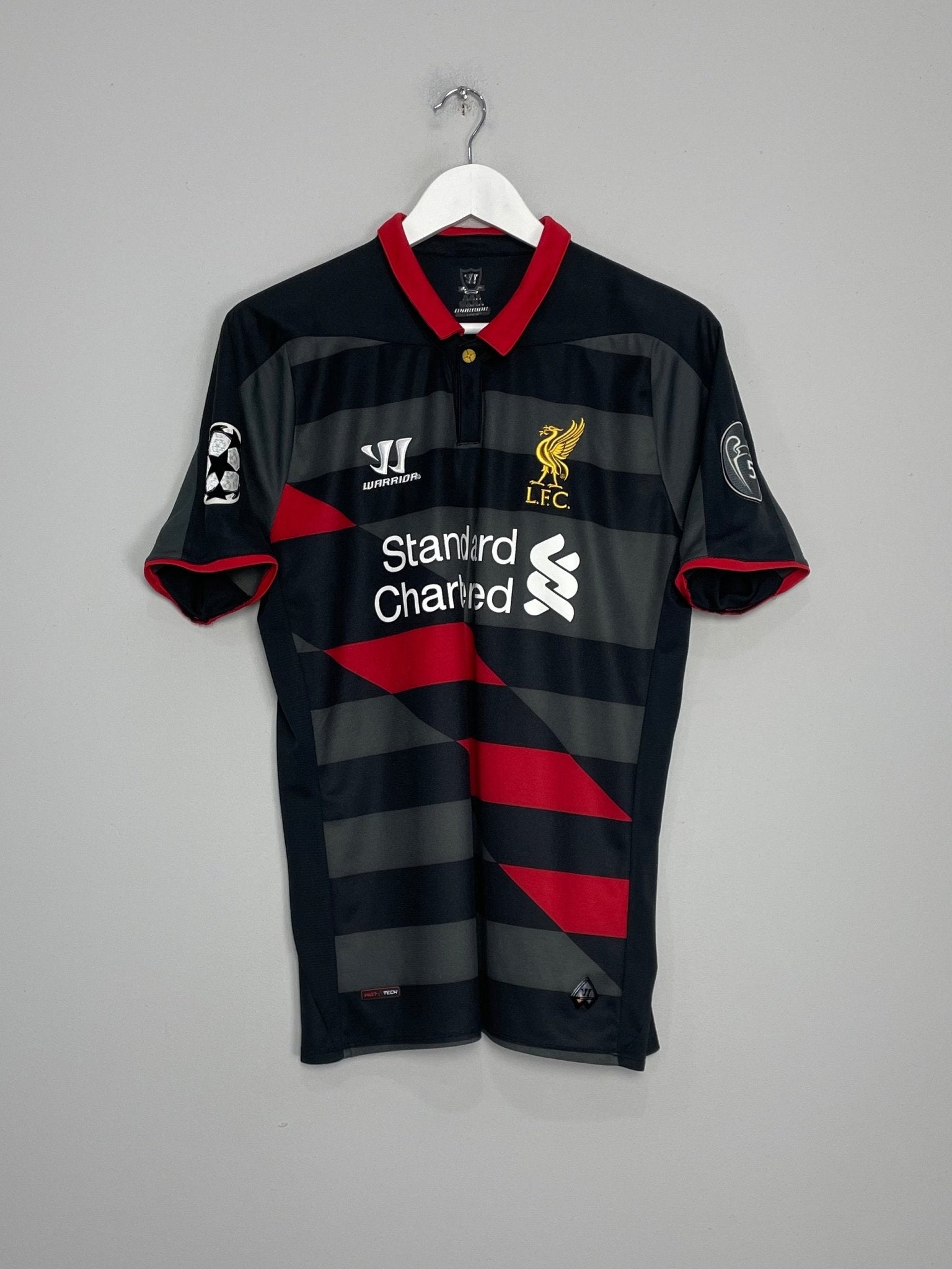 Shop 2014/15 LIVERPOOL GERRARD #8 C/L THIRD SHIRT (M) WARRIOR, classic football shirts, vintage football shirts & retro soccer jerseys at Cult Kits