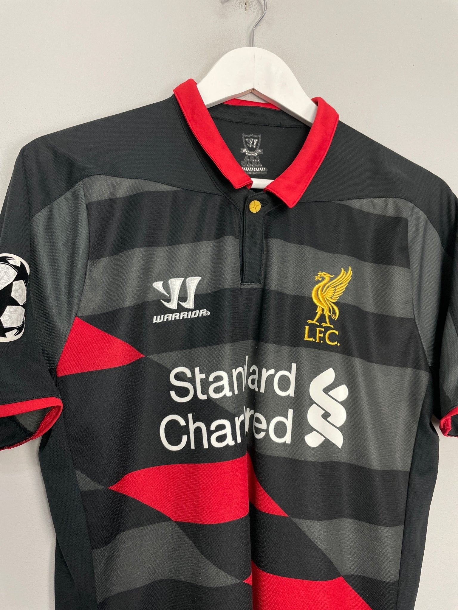 Shop 2014/15 LIVERPOOL GERRARD #8 C/L THIRD SHIRT (M) WARRIOR, classic football shirts, vintage football shirts & retro soccer jerseys at Cult Kits
