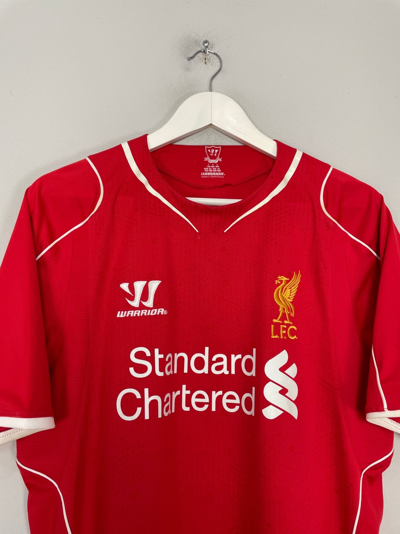 Shop 2014/15 LIVERPOOL GERRARD #8 HOME SHIRT (L) WARRIOR, classic football shirts, vintage football shirts & retro soccer jerseys at Cult Kits