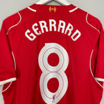 Shop 2014/15 LIVERPOOL GERRARD #8 HOME SHIRT (L) WARRIOR, classic football shirts, vintage football shirts & retro soccer jerseys at Cult Kits