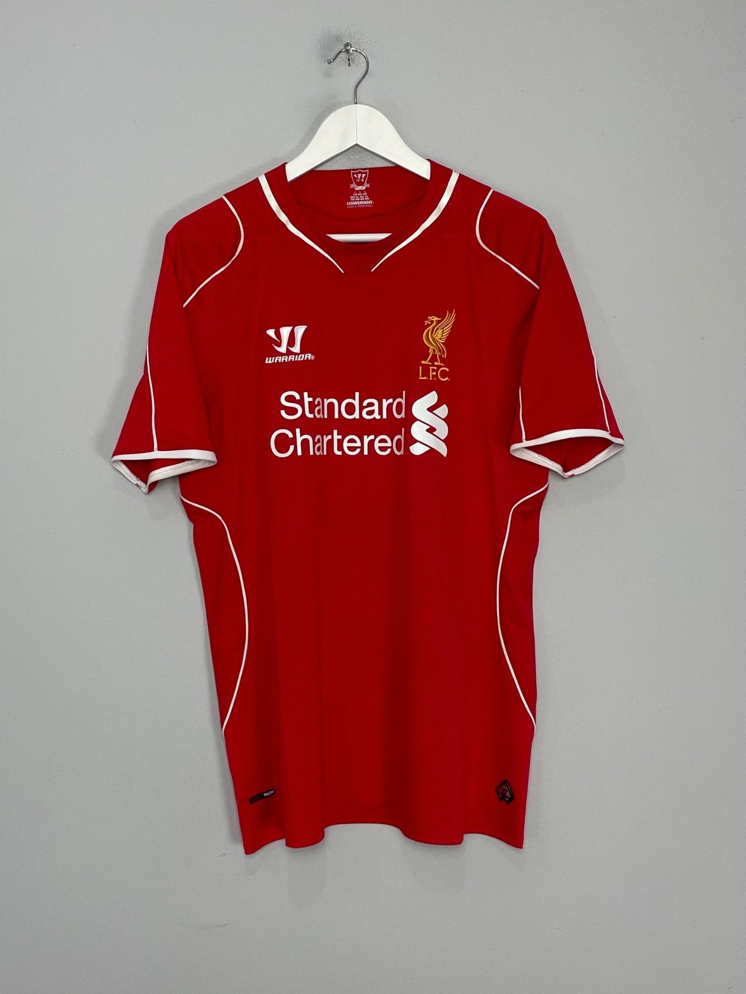 Shop 2014/15 LIVERPOOL GERRARD #8 HOME SHIRT (L) WARRIOR, classic football shirts, vintage football shirts & retro soccer jerseys at Cult Kits