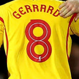 2014/15 LIVERPOOL GERRARD 8 *MATCH WORN + SIGNED* AWAY SHIRT (M) WARRIOR - Cult Kits - Medium - Buy Vintage Football Shirts, Authentic Retro Football Shirts For Sale, Classic Football Shirts & Soccer Jersey