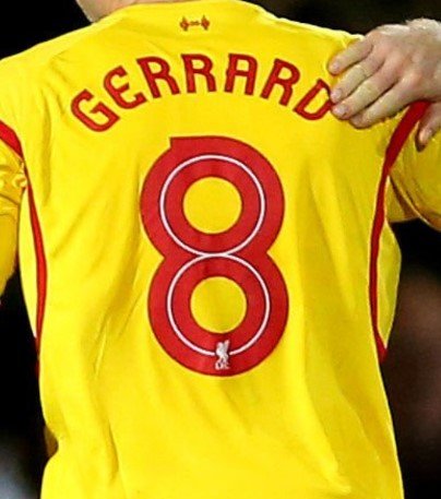 2014/15 LIVERPOOL GERRARD 8 *MATCH WORN + SIGNED* AWAY SHIRT (M) WARRIOR - Cult Kits - Medium - Buy Vintage Football Shirts, Authentic Retro Football Shirts For Sale, Classic Football Shirts & Soccer Jersey