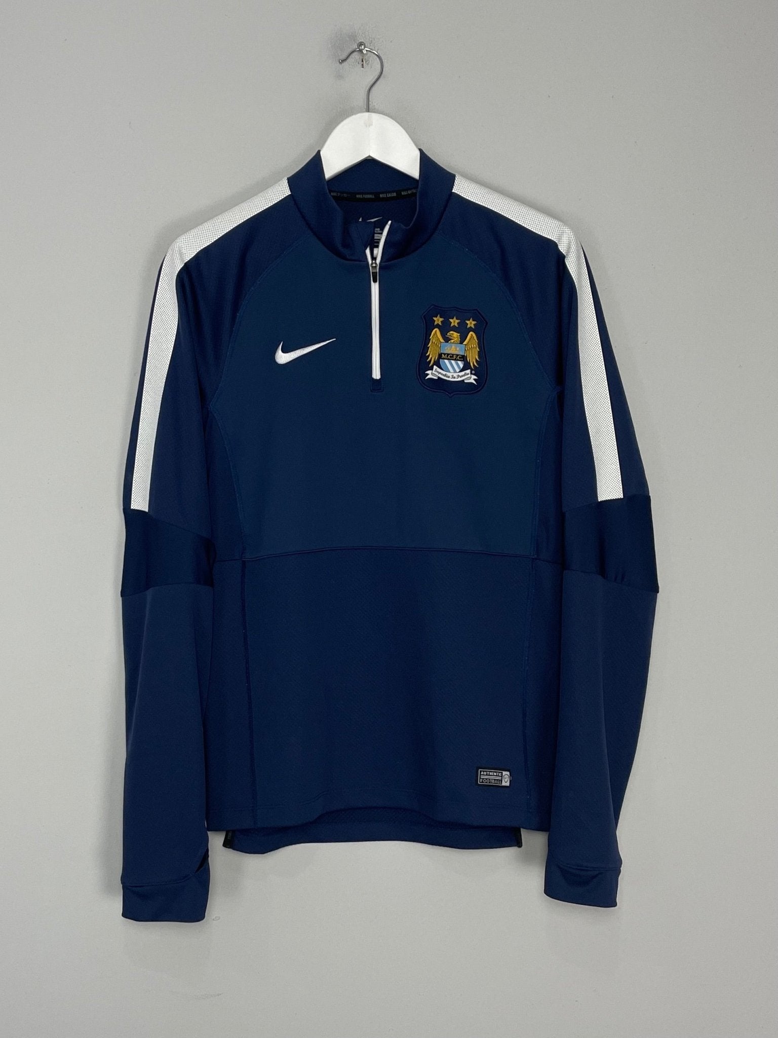 Shop 2014/15 MANCHESTER CITY 1/4 ZIP (S) NIKE, classic football shirts, vintage football shirts & retro soccer jerseys at Cult Kits