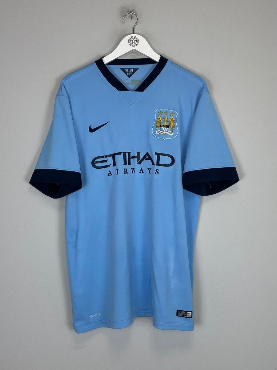 2014/15 MANCHESTER CITY KOMPANY 4 HOME SHIRT (XL) NIKE - Cult Kits - XL - Buy Vintage Football Shirts, Authentic Retro Football Shirts For Sale, Classic Football Shirts & Soccer Jersey