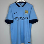 2014/15 MANCHESTER CITY KOMPANY 4 HOME SHIRT (XL) NIKE - Cult Kits - XL - Buy Vintage Football Shirts, Authentic Retro Football Shirts For Sale, Classic Football Shirts & Soccer Jersey