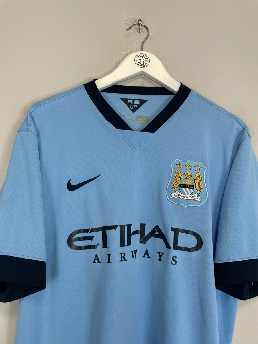 2014/15 MANCHESTER CITY KOMPANY 4 HOME SHIRT (XL) NIKE - Cult Kits - XL - Buy Vintage Football Shirts, Authentic Retro Football Shirts For Sale, Classic Football Shirts & Soccer Jersey