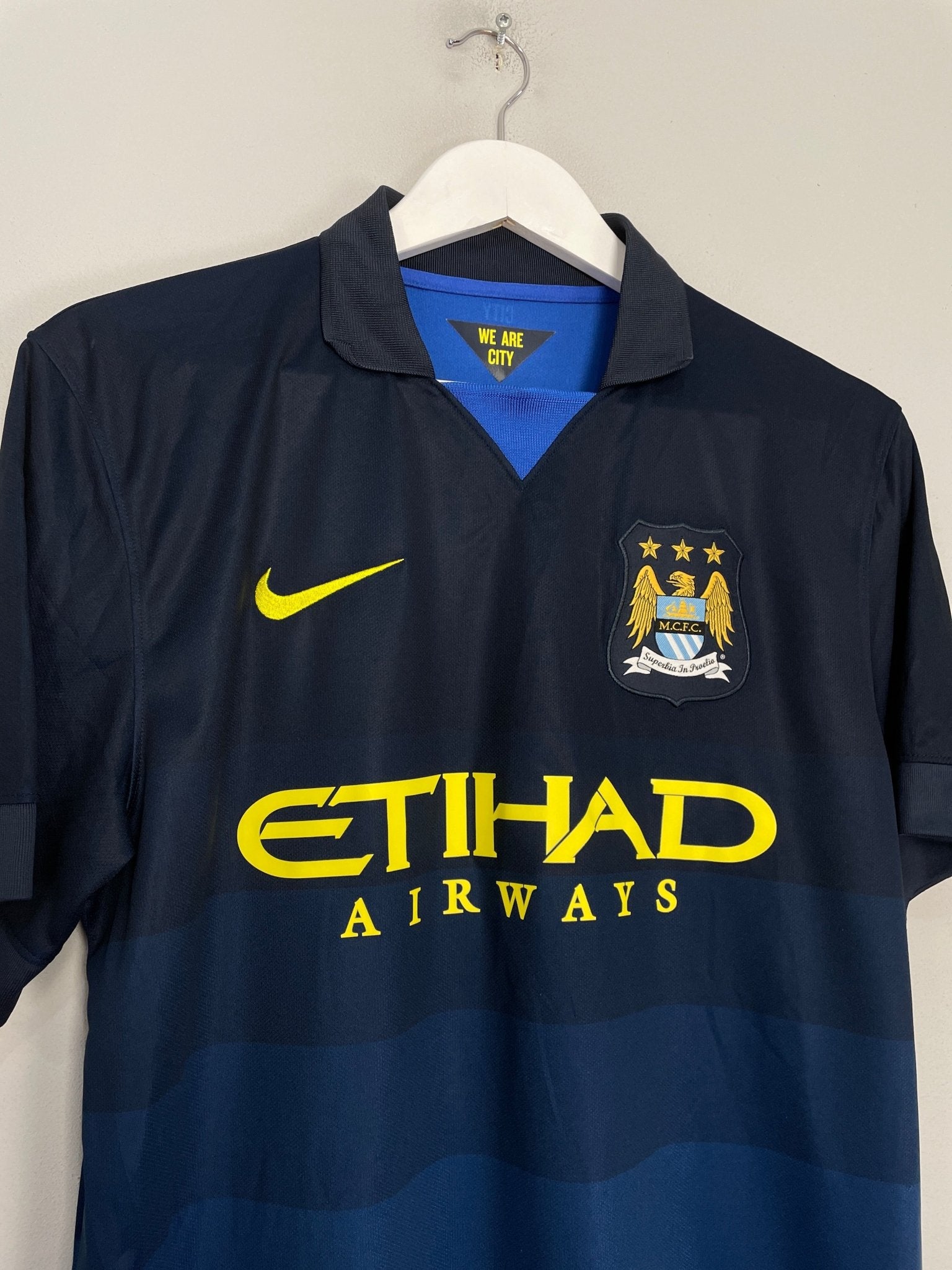 Shop 2014/15 MANCHESTER CITY SILVA #21 AWAY SHIRT (M) NIKE, classic football shirts, vintage football shirts & retro soccer jerseys at Cult Kits