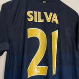 Shop 2014/15 MANCHESTER CITY SILVA #21 AWAY SHIRT (M) NIKE, classic football shirts, vintage football shirts & retro soccer jerseys at Cult Kits