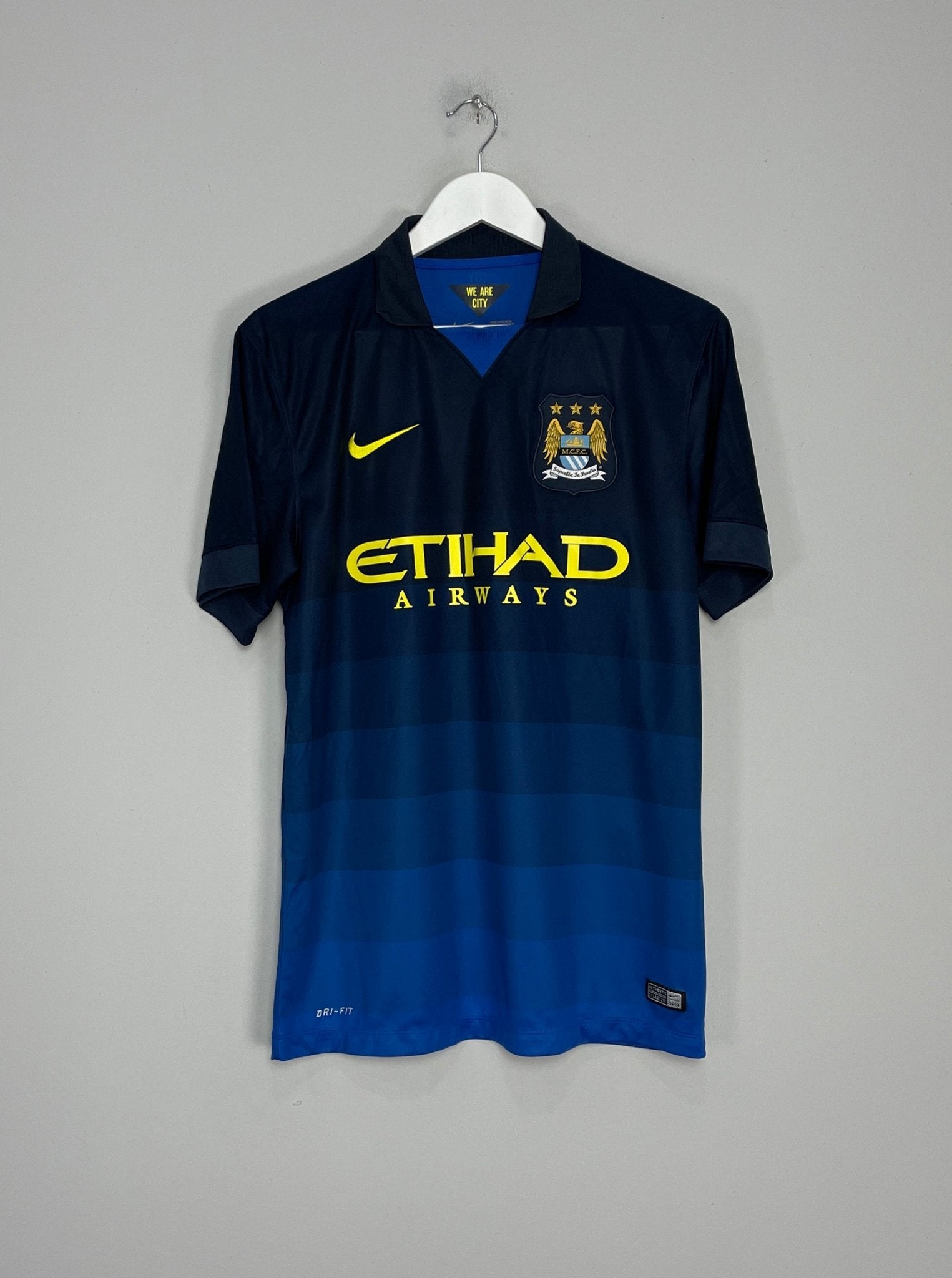 Shop 2014/15 MANCHESTER CITY SILVA #21 AWAY SHIRT (M) NIKE, classic football shirts, vintage football shirts & retro soccer jerseys at Cult Kits