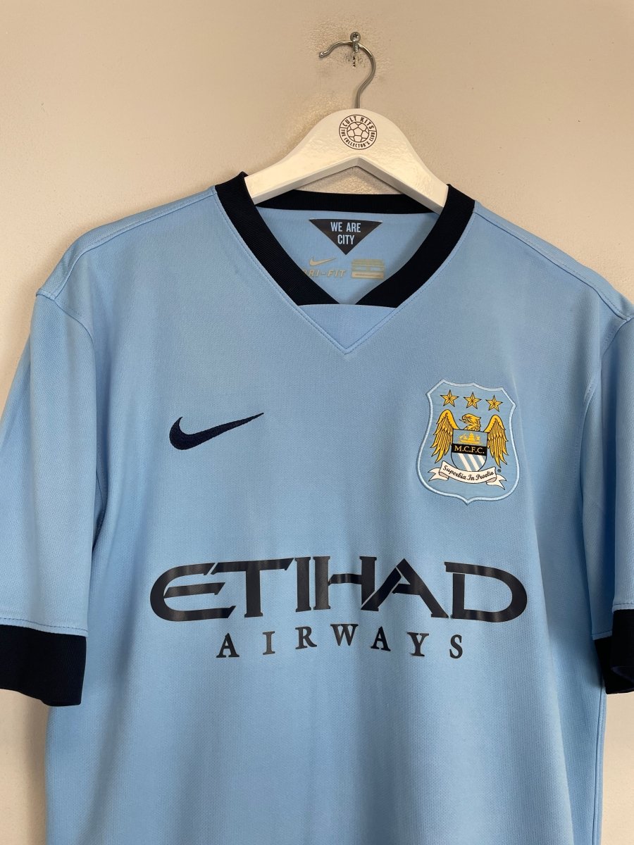 2014/15 MANCHESTER CITY SILVA 21 HOME SHIRT (M) NIKE - Cult Kits - Medium - Buy Vintage Football Shirts, Authentic Retro Football Shirts For Sale, Classic Football Shirts & Soccer Jersey