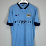2014/15 MANCHESTER CITY SILVA 21 HOME SHIRT (M) NIKE - Cult Kits - Medium - Buy Vintage Football Shirts, Authentic Retro Football Shirts For Sale, Classic Football Shirts & Soccer Jersey