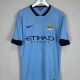 2014/15 MANCHESTER CITY SILVA 21 HOME SHIRT (M) NIKE - Cult Kits - Medium - Buy Vintage Football Shirts, Authentic Retro Football Shirts For Sale, Classic Football Shirts & Soccer Jersey