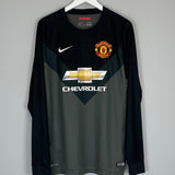 Shop 2014/15 MANCHESTER UNITED GK SHIRT (L) NIKE, classic football shirts, vintage football shirts & retro soccer jerseys at Cult Kits
