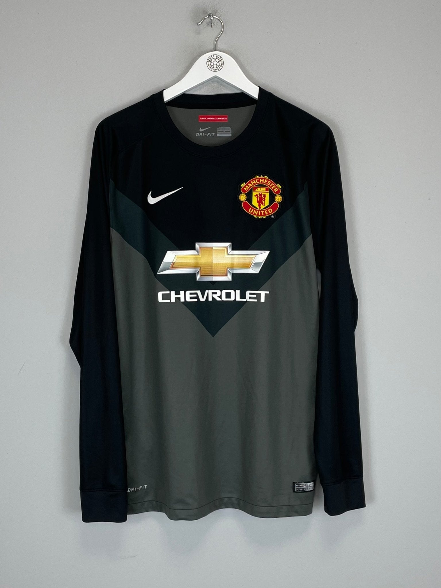 Shop 2014/15 MANCHESTER UNITED GK SHIRT (L) NIKE, classic football shirts, vintage football shirts & retro soccer jerseys at Cult Kits