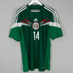 Shop 2014/15 MEXICO CHICHARITO #14 HOME SHIRT (L) ADIDAS, classic football shirts, vintage football shirts & retro soccer jerseys at Cult Kits