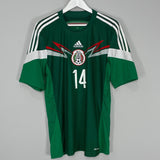 Shop 2014/15 MEXICO CHICHARITO #14 HOME SHIRT (L) ADIDAS, classic football shirts, vintage football shirts & retro soccer jerseys at Cult Kits