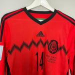 Shop 2014/15 MEXICO CHICHARITO #14 L/S AWAY SHIRT (S) ADIDAS, classic football shirts, vintage football shirts & retro soccer jerseys at Cult Kits