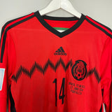 Shop 2014/15 MEXICO CHICHARITO #14 L/S AWAY SHIRT (S) ADIDAS, classic football shirts, vintage football shirts & retro soccer jerseys at Cult Kits