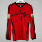 Shop 2014/15 MEXICO CHICHARITO #14 L/S AWAY SHIRT (S) ADIDAS, classic football shirts, vintage football shirts & retro soccer jerseys at Cult Kits
