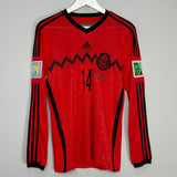 Shop 2014/15 MEXICO CHICHARITO #14 L/S AWAY SHIRT (S) ADIDAS, classic football shirts, vintage football shirts & retro soccer jerseys at Cult Kits