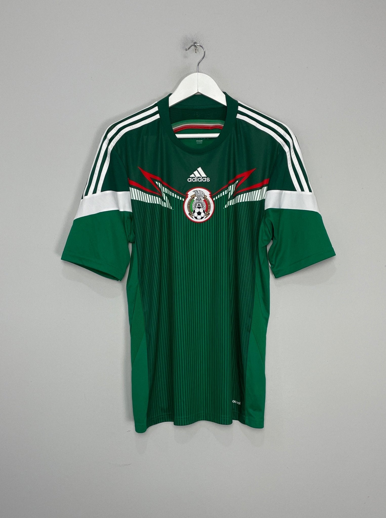 Shop 2014/15 MEXICO HOME SHIRT (L) ADIDAS, classic football shirts, vintage football shirts & retro soccer jerseys at Cult Kits