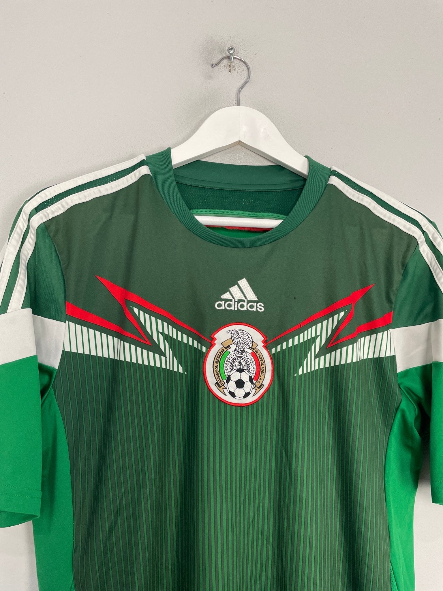 Shop 2014/15 MEXICO HOME SHIRT (M) ADIDAS, classic football shirts, vintage football shirts & retro soccer jerseys at Cult Kits