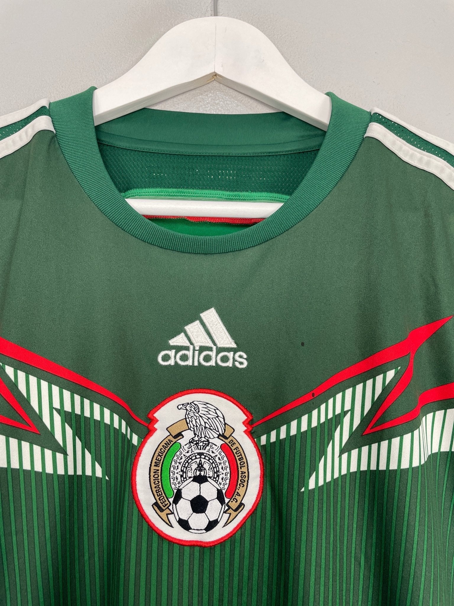 Shop 2014/15 MEXICO HOME SHIRT (M) ADIDAS, classic football shirts, vintage football shirts & retro soccer jerseys at Cult Kits
