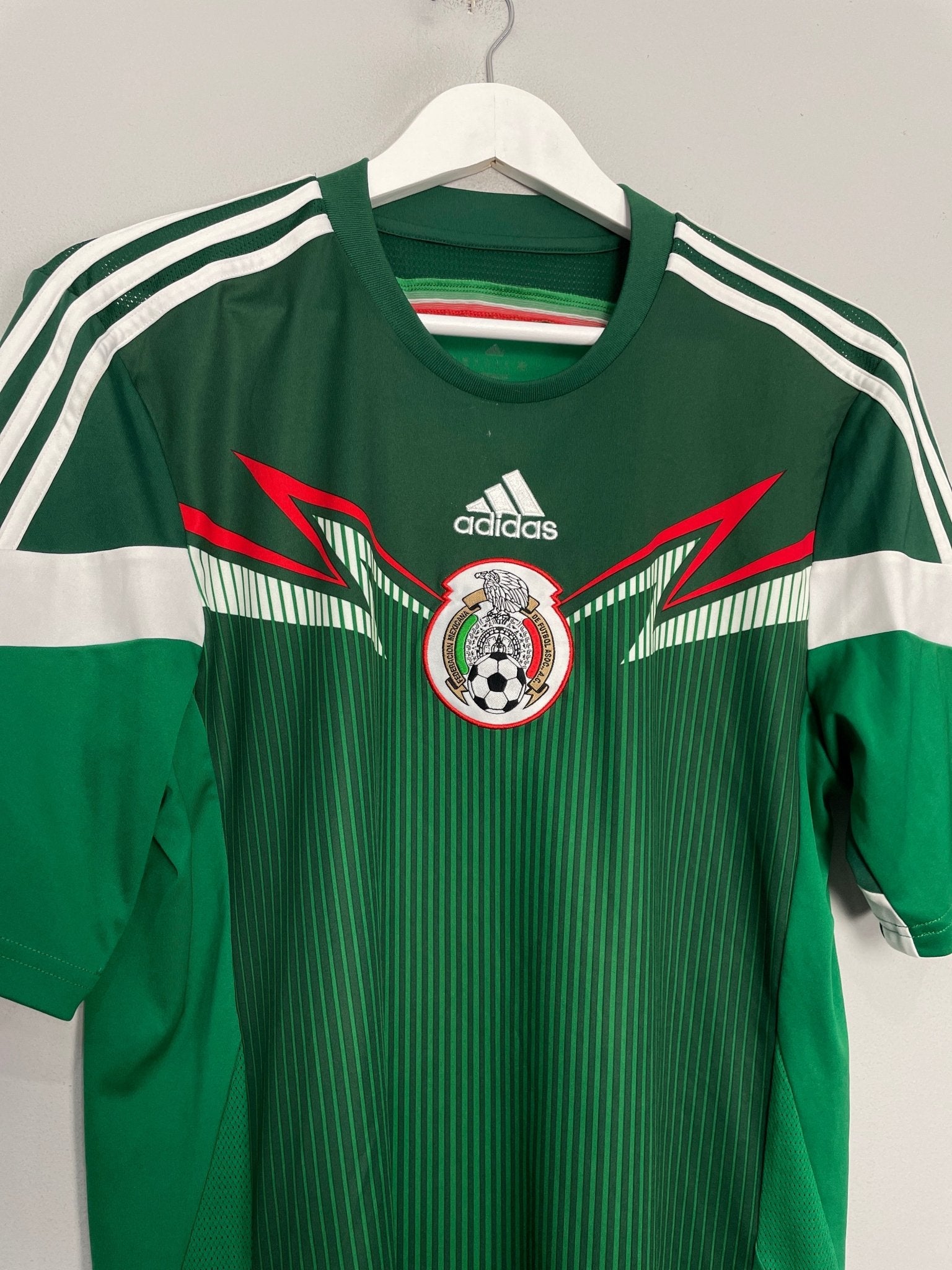 Shop 2014/15 MEXICO HOME SHIRT (M) ADIDAS, classic football shirts, vintage football shirts & retro soccer jerseys at Cult Kits