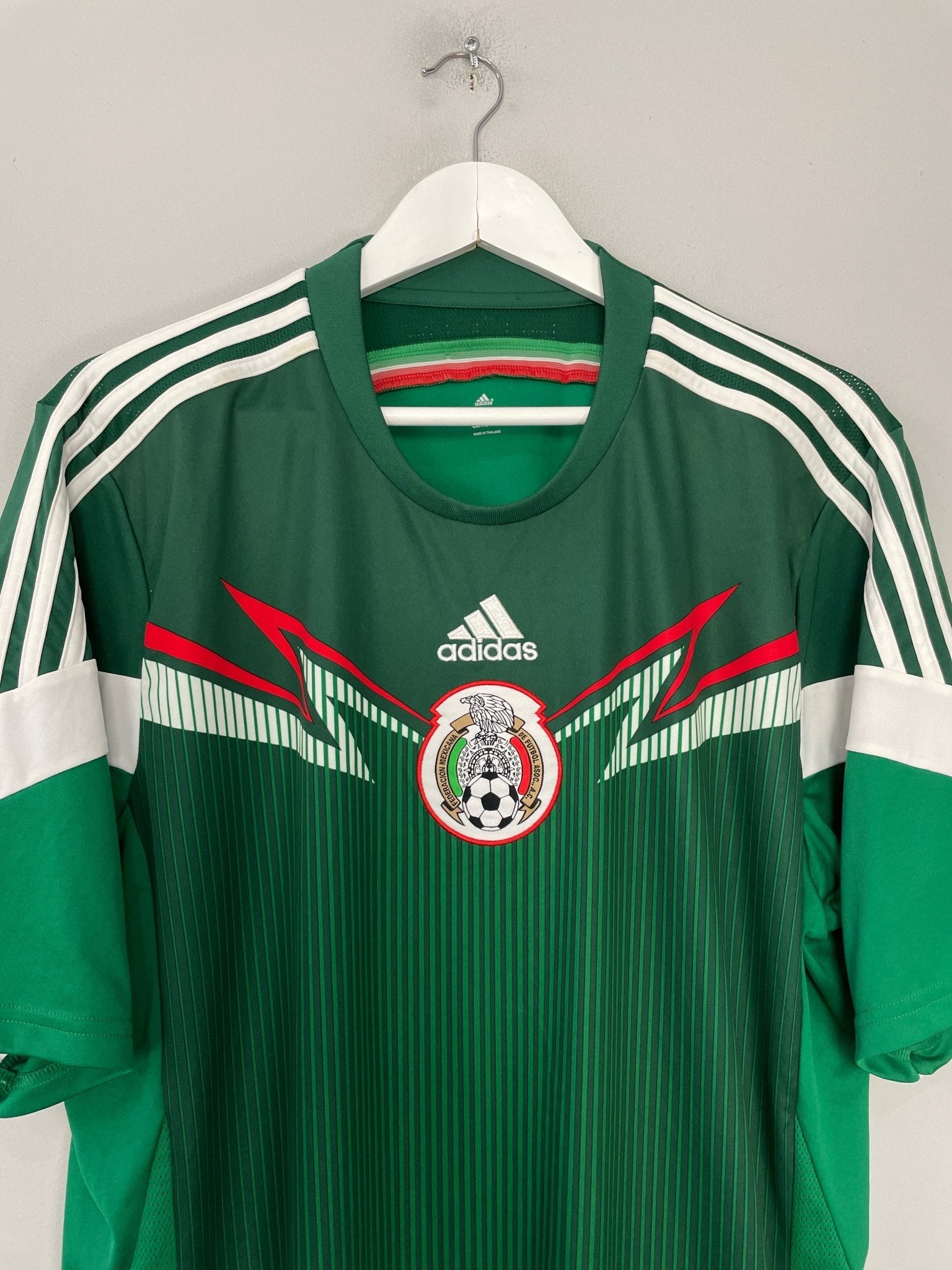 Shop 2014/15 MEXICO HOME SHIRT (XL) ADIDAS, classic football shirts, vintage football shirts & retro soccer jerseys at Cult Kits