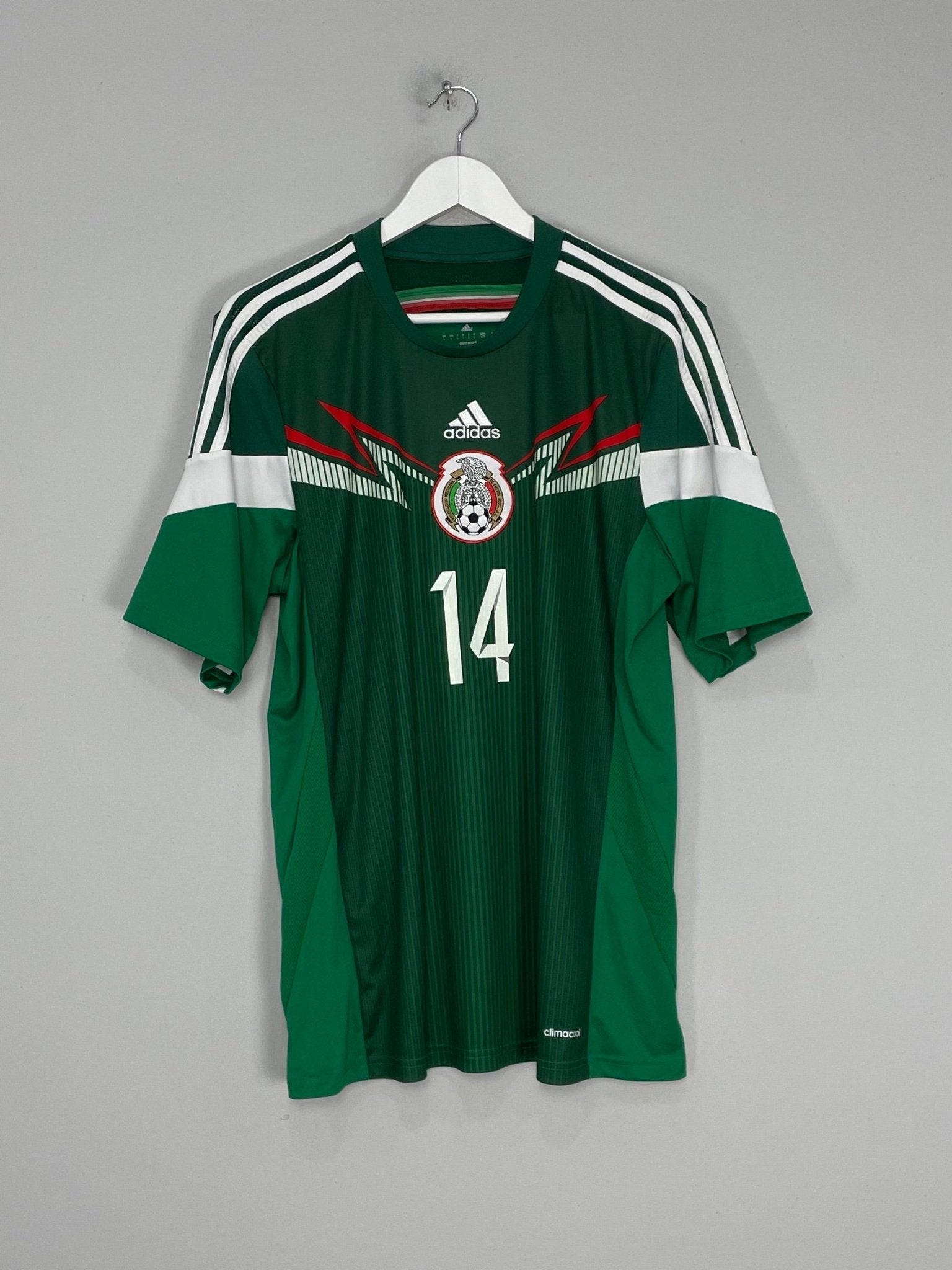 Shop 2014/15 MEXICO J.HERNANDEZ #14 HOME SHIRT (L) ADIDAS, classic football shirts, vintage football shirts & retro soccer jerseys at Cult Kits