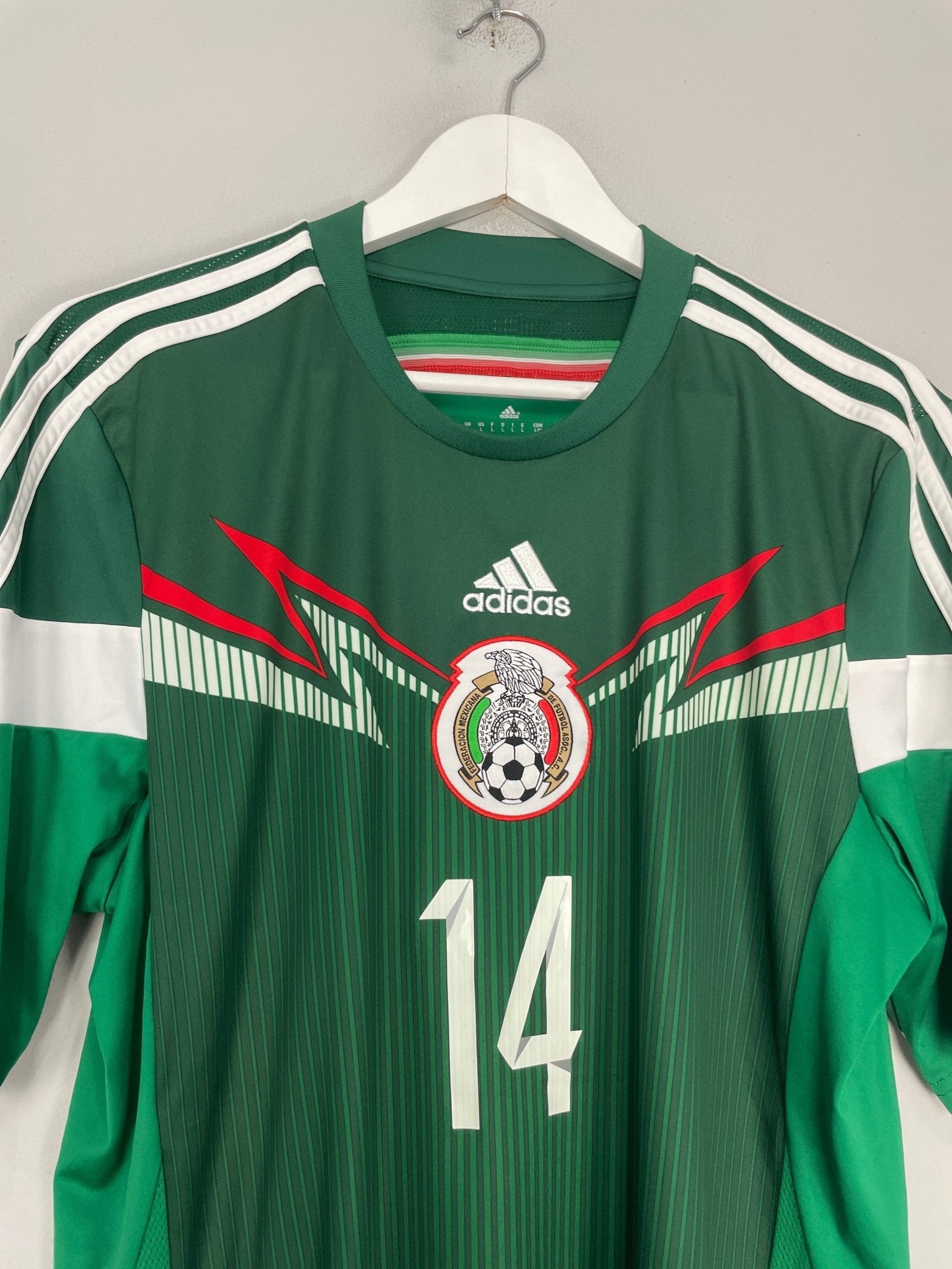 Shop 2014/15 MEXICO J.HERNANDEZ #14 HOME SHIRT (L) ADIDAS, classic football shirts, vintage football shirts & retro soccer jerseys at Cult Kits