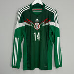Shop 2014/15 MEXICO J.HERNANDEZ #14 L/S HOME SHIRT (L) ADIDAS, classic football shirts, vintage football shirts & retro soccer jerseys at Cult Kits