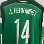 Shop 2014/15 MEXICO J.HERNANDEZ #14 L/S HOME SHIRT (L) ADIDAS, classic football shirts, vintage football shirts & retro soccer jerseys at Cult Kits