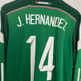 Shop 2014/15 MEXICO J.HERNANDEZ #14 L/S HOME SHIRT (L) ADIDAS, classic football shirts, vintage football shirts & retro soccer jerseys at Cult Kits