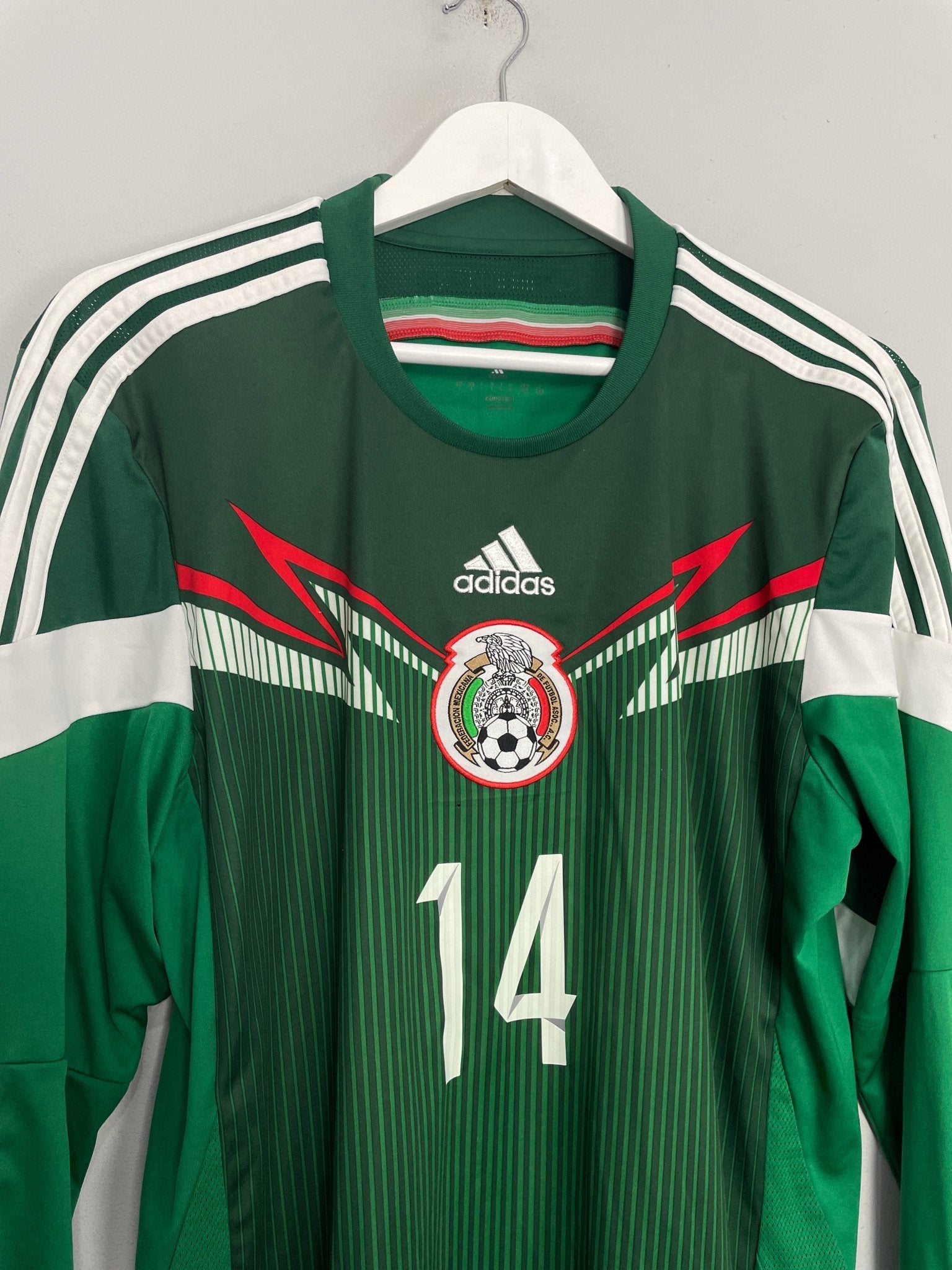 2014/15 MEXICO J.HERNANDEZ #14 L/S HOME SHIRT (L) ADIDAS – Cult Kits