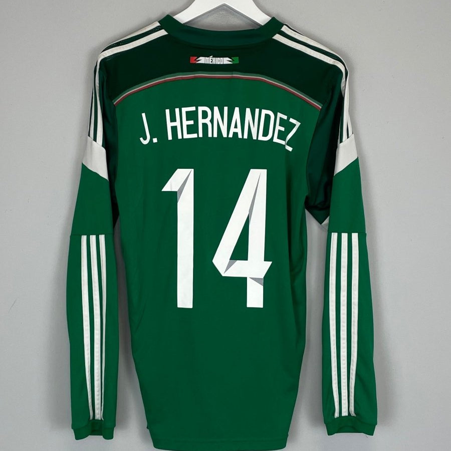 2014/15 MEXICO J.HERNANDEZ 14 L/S HOME SHIRT (M) ADIDAS - Cult Kits - Medium - Buy Vintage Football Shirts, Authentic Retro Football Shirts For Sale, Classic Football Shirts & Soccer Jersey
