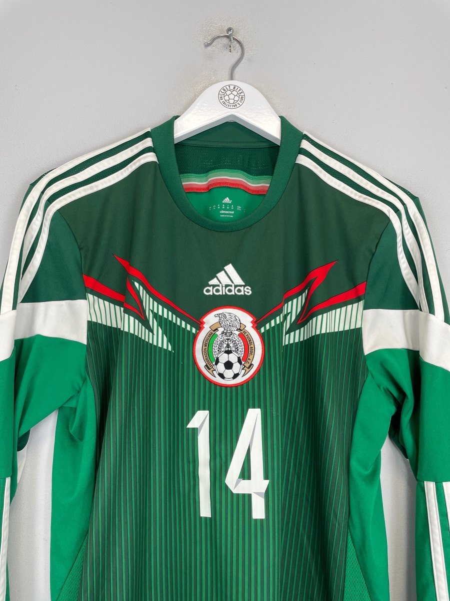 2014/15 MEXICO J.HERNANDEZ 14 L/S HOME SHIRT (M) ADIDAS - Cult Kits - Medium - Buy Vintage Football Shirts, Authentic Retro Football Shirts For Sale, Classic Football Shirts & Soccer Jersey