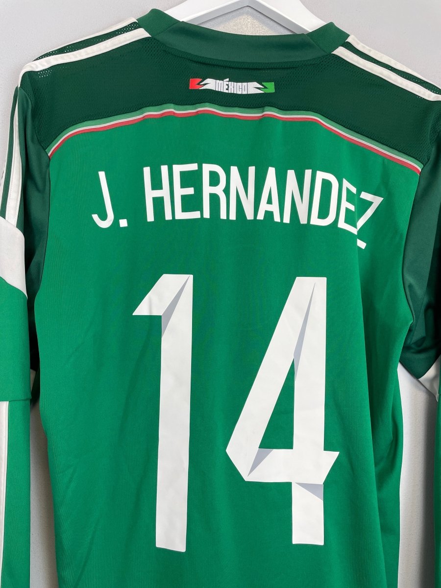 2014/15 MEXICO J.HERNANDEZ 14 L/S HOME SHIRT (M) ADIDAS - Cult Kits - Medium - Buy Vintage Football Shirts, Authentic Retro Football Shirts For Sale, Classic Football Shirts & Soccer Jersey