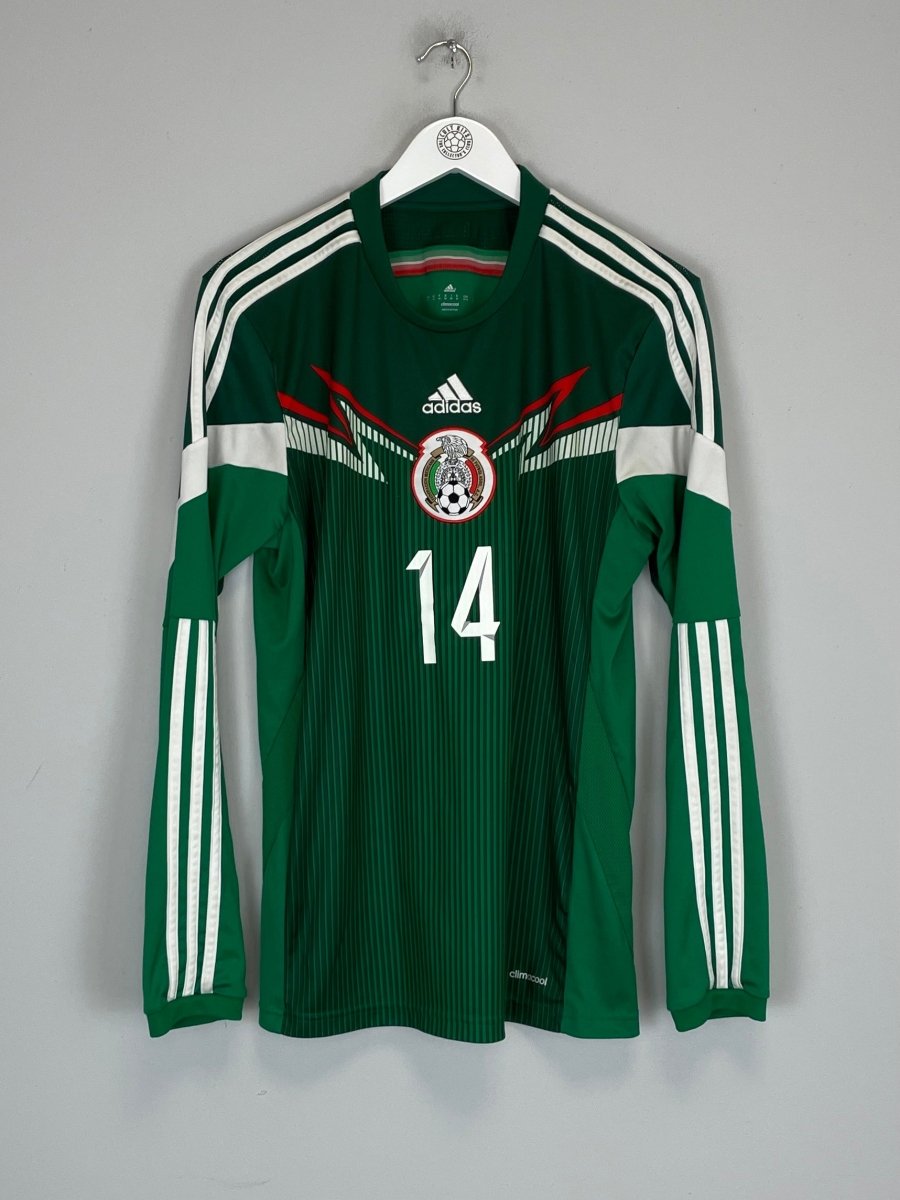 2014/15 MEXICO J.HERNANDEZ 14 L/S HOME SHIRT (M) ADIDAS - Cult Kits - Medium - Buy Vintage Football Shirts, Authentic Retro Football Shirts For Sale, Classic Football Shirts & Soccer Jersey